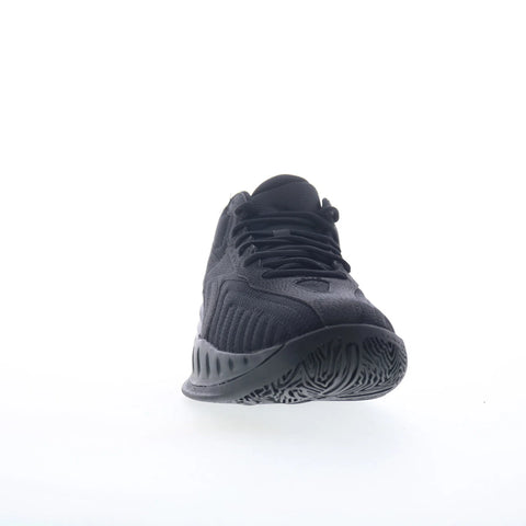 Reebok Press PR Mens Black Leather Lace Up Athletic Basketball Shoes
