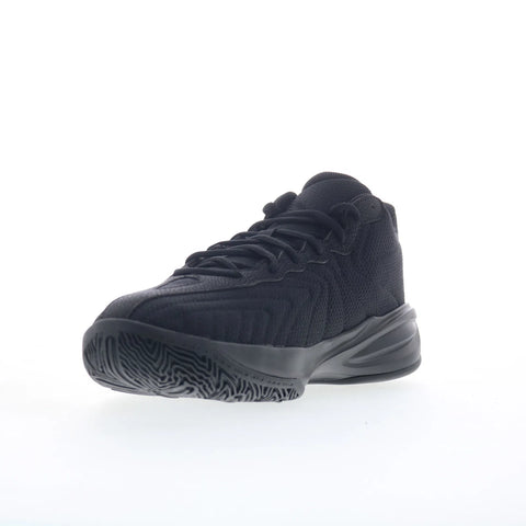 Reebok Press PR Mens Black Leather Lace Up Athletic Basketball Shoes