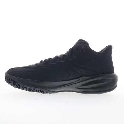 Reebok Press PR Mens Black Leather Lace Up Athletic Basketball Shoes