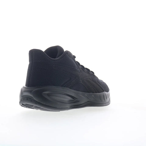 Reebok Press PR Mens Black Leather Lace Up Athletic Basketball Shoes