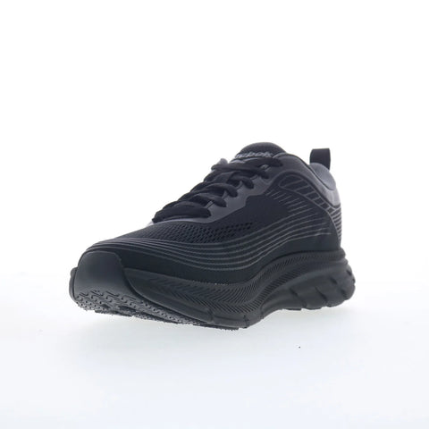 Reebok Road Strider Womens Black Mesh Lace Up Athletic Running Shoes