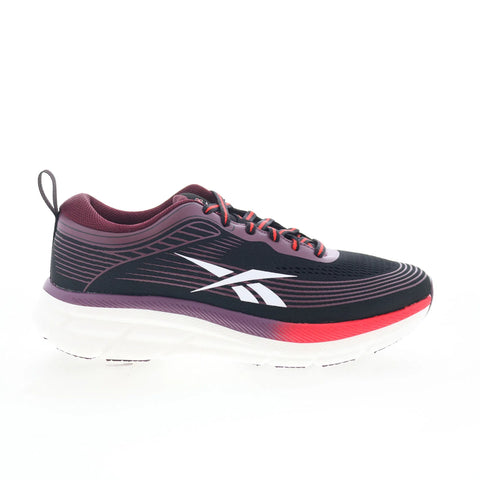 Reebok Road Strider Womens Black Mesh Lace Up Athletic Running Shoes