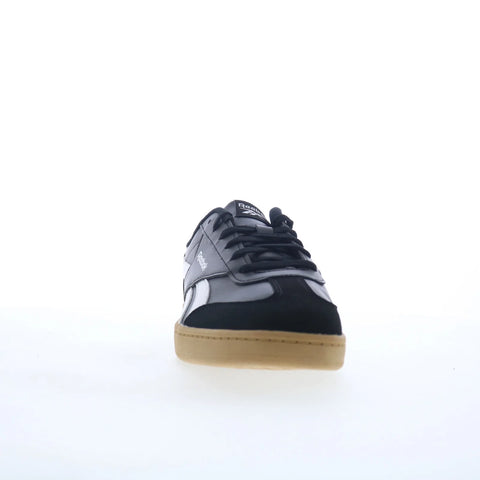 Reebok Smash Edge Kids Black Leather Lace Up Lifestyle Sneakers Shoes