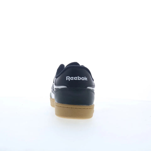 Reebok Smash Edge Kids Black Leather Lace Up Lifestyle Sneakers Shoes