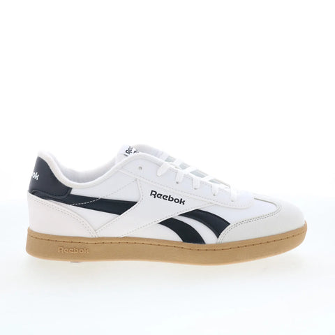 Reebok Smash Edge Kids White Leather Lace Up Lifestyle Sneakers Shoes