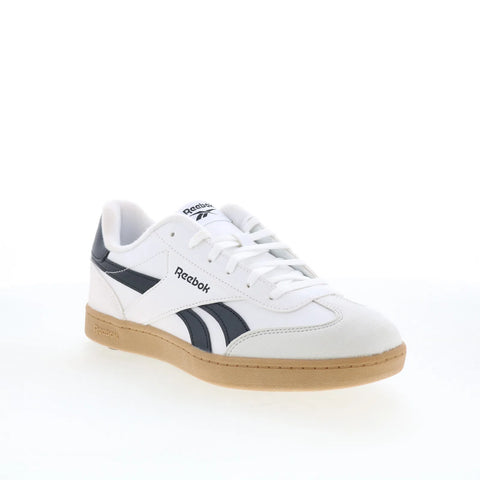 Reebok Smash Edge Kids White Leather Lace Up Lifestyle Sneakers Shoes