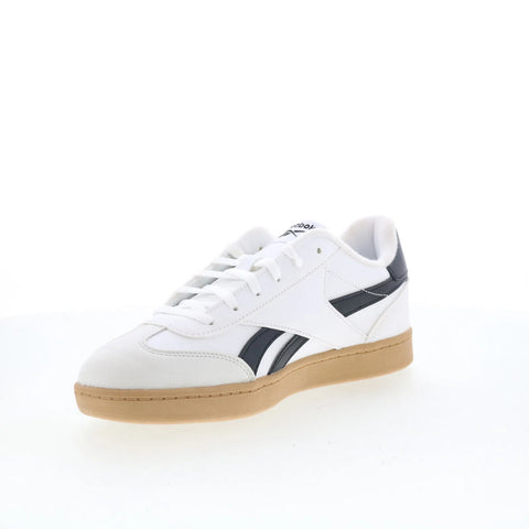 Reebok Smash Edge Kids White Leather Lace Up Lifestyle Sneakers Shoes
