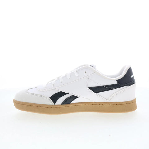 Reebok Smash Edge Kids White Leather Lace Up Lifestyle Sneakers Shoes