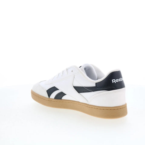 Reebok Smash Edge Kids White Leather Lace Up Lifestyle Sneakers Shoes