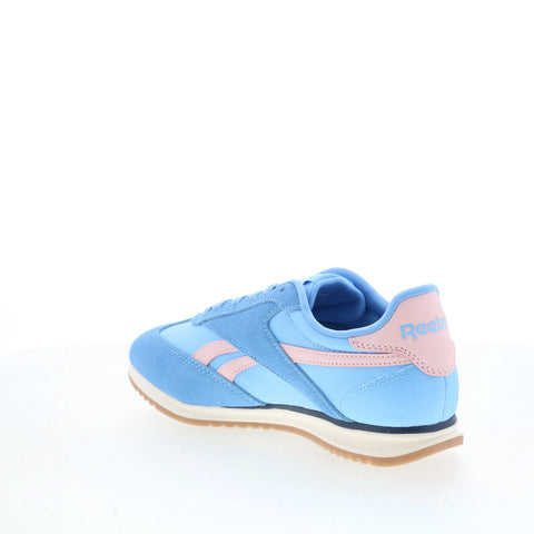 Reebok World 70 Womens Blue Suede Lace Up Lifestyle Sneakers Shoes
