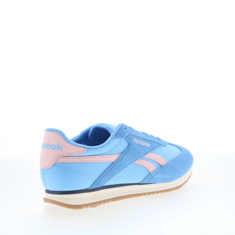 Reebok World 70 Womens Blue Suede Lace Up Lifestyle Sneakers Shoes
