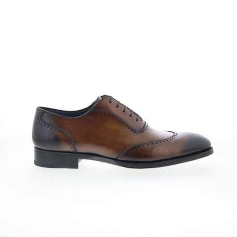 Di Bianco Reggio Deco Zenzero Mens Brown Oxfords Wingtip & Brogue Shoes
