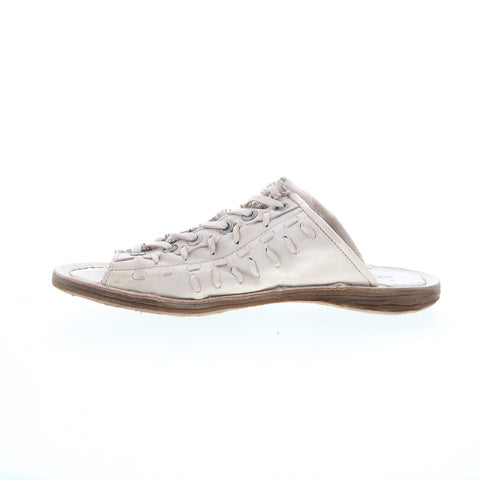 A.S. 98 Regis Womens Beige Leather Slip On Slides Sandals Shoes