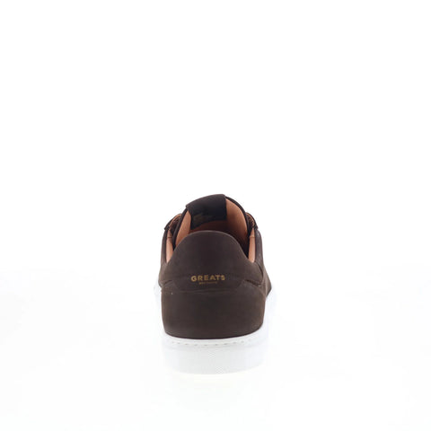 Greats Reign GREIGN0-DKB Mens Brown Nubuck Lace Up Lifestyle Sneakers Shoes