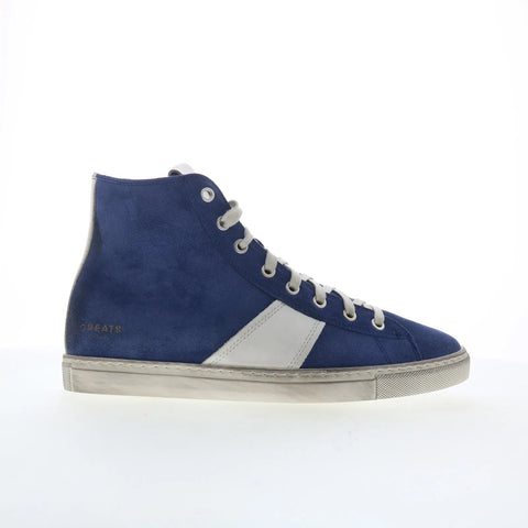 Greats Reign Hightop GREIGNH0-9UU Mens Blue Suede Lifestyle Sneakers Shoes