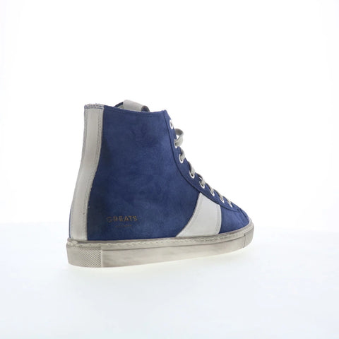Greats Reign Hightop GREIGNH0-9UU Mens Blue Suede Lifestyle Sneakers Shoes