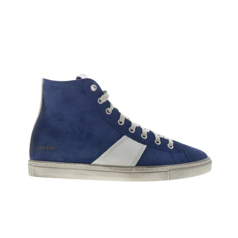 Greats Reign Hightop GREIGNH0-9UU Mens Blue Suede Lifestyle Sneakers Shoes