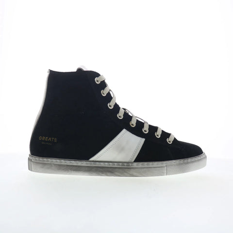 Greats Reign Hightop GREIGNH0-CUQ Mens Black Suede Lifestyle Sneakers Shoes