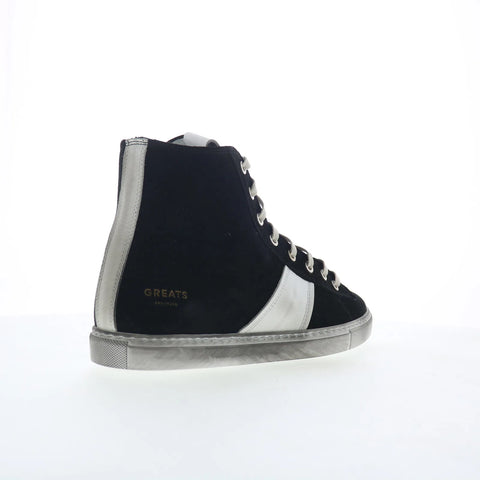 Greats Reign Hightop GREIGNH0-CUQ Mens Black Suede Lifestyle Sneakers Shoes