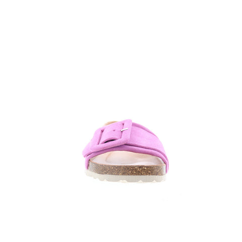Miz Mooz Reiko Womens Purple Suede Slip On Slides Sandals Shoes