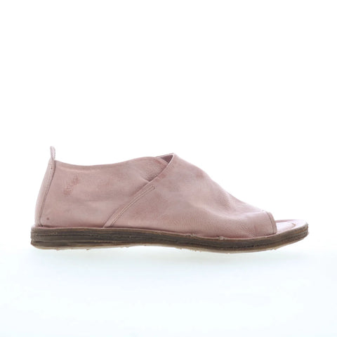 A.S. 98 Reiley Womens Pink Leather Slip On Mule Flats Shoes