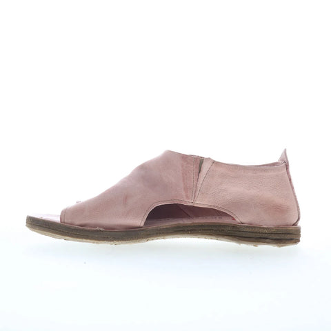 A.S. 98 Reiley Womens Pink Leather Slip On Mule Flats Shoes