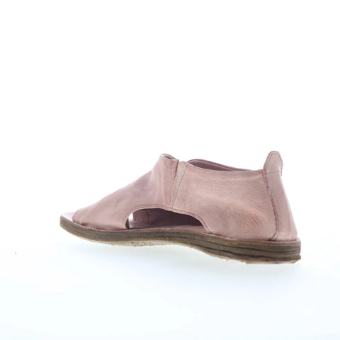 A.S. 98 Reiley Womens Pink Leather Slip On Mule Flats Shoes
