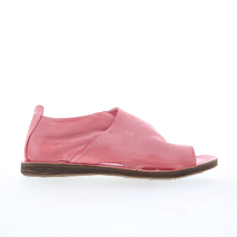 A.S. 98 Reiley Womens Pink Leather Slip On Mule Flats Shoes