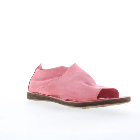 A.S. 98 Reiley Womens Pink Leather Slip On Mule Flats Shoes