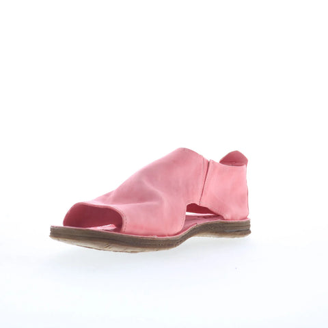 A.S. 98 Reiley Womens Pink Leather Slip On Mule Flats Shoes