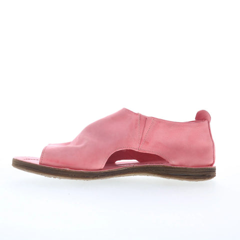 A.S. 98 Reiley Womens Pink Leather Slip On Mule Flats Shoes