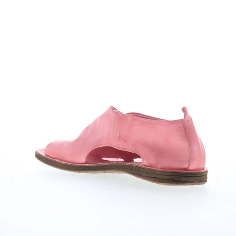 A.S. 98 Reiley Womens Pink Leather Slip On Mule Flats Shoes