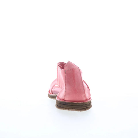 A.S. 98 Reiley Womens Pink Leather Slip On Mule Flats Shoes