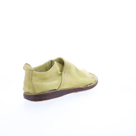 A.S. 98 Reiley Womens Green Leather Slip On Mule Flats Shoes