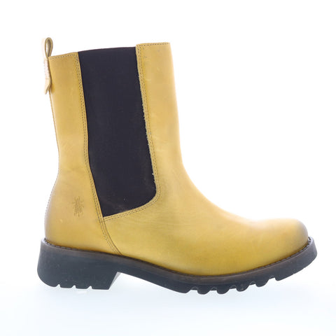 Fly London Rein REIN795FLY-004 Womens Yellow Leather Casual Dress Boots