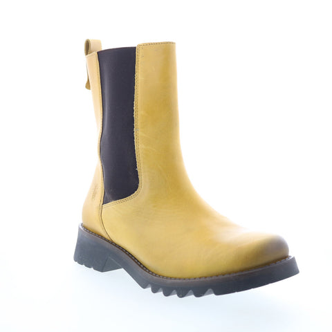 Fly London Rein REIN795FLY-004 Womens Yellow Leather Casual Dress Boots