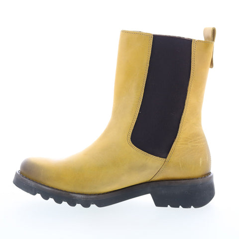 Fly London Rein REIN795FLY-004 Womens Yellow Leather Casual Dress Boots