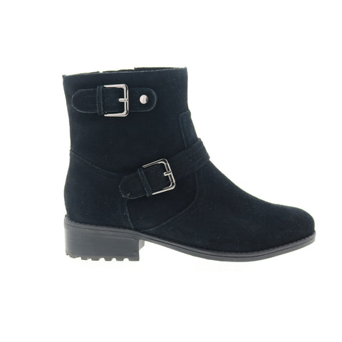 Easy Spirit Rella SERELLA Womens Black Wide Leather Casual Dress Boots