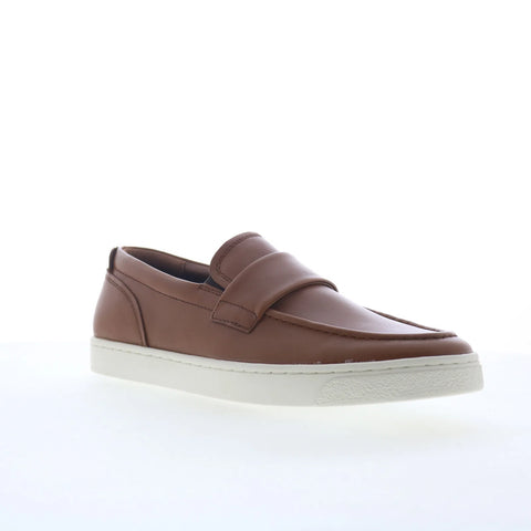 Rockport Reller Mens Brown Leather Slip On Loafers & Slip Ons Penny Shoes