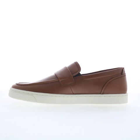 Rockport Reller Mens Brown Leather Slip On Loafers & Slip Ons Penny Shoes