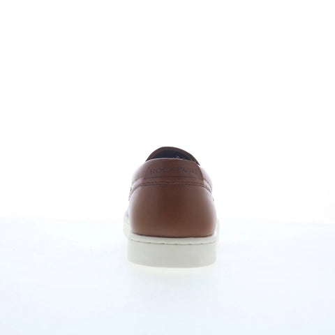 Rockport Reller Mens Brown Leather Slip On Loafers & Slip Ons Penny Shoes