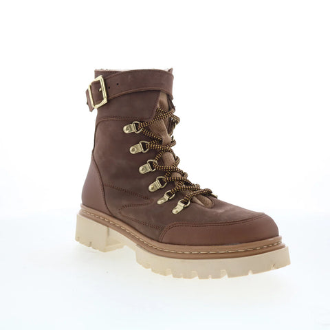 Pajar Remie PDPAB00596.01 Womens Brown Nubuck Lace Up Casual Dress Boots