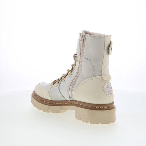 Pajar Remie PDPAB00596.01 Womens Beige Leather Lace Up Casual Dress Boots
