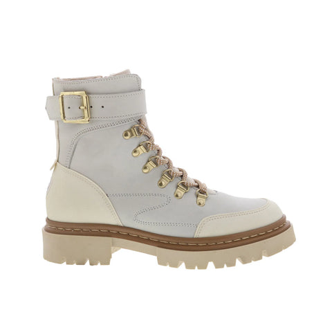Pajar Remie PDPAB00596.01 Womens Beige Leather Lace Up Casual Dress Boots