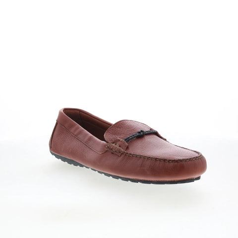 T.B. Phelps Remy Mens Brown Leather Slip On Loafers & Slip Ons Penny Shoes