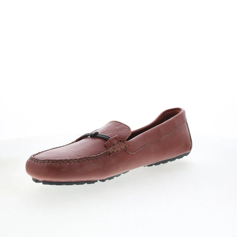 T.B. Phelps Remy Mens Brown Leather Slip On Loafers & Slip Ons Penny Shoes