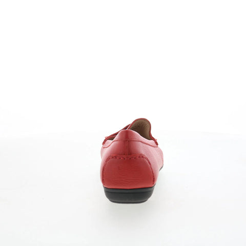 Hush Puppies Renita Kiltie H509669 Womens Red Leather Loafer Flats Shoes