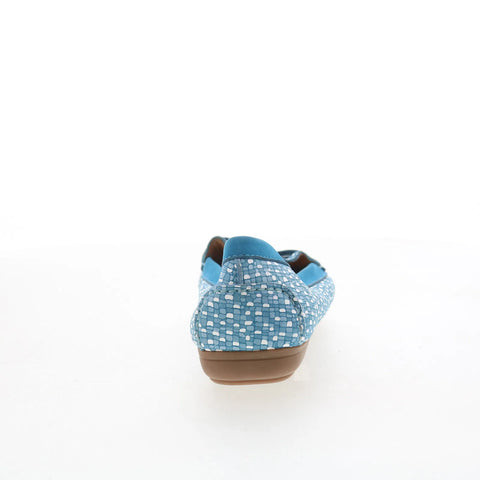 Hush Puppies Renita Penny H509344 Womens Blue Leather Loafer Flats Shoes