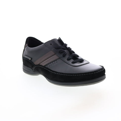 Mephisto Renzo Mens Black Leather Lace Up Lifestyle Sneakers Shoes