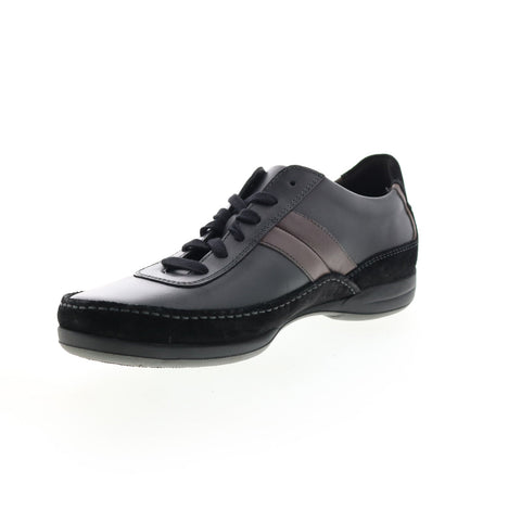 Mephisto Renzo Mens Black Leather Lace Up Lifestyle Sneakers Shoes